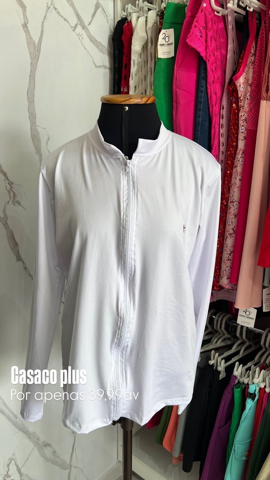(Promoção) Casaco Plus Size com Zíper