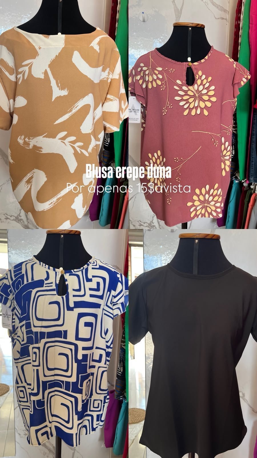 Blusa Crepe Duna