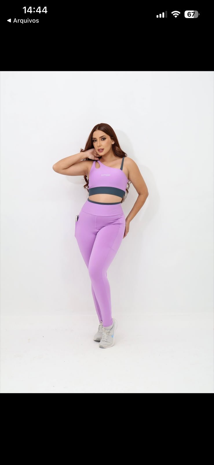 Conjunto  Top e Calça Legging bicolor
