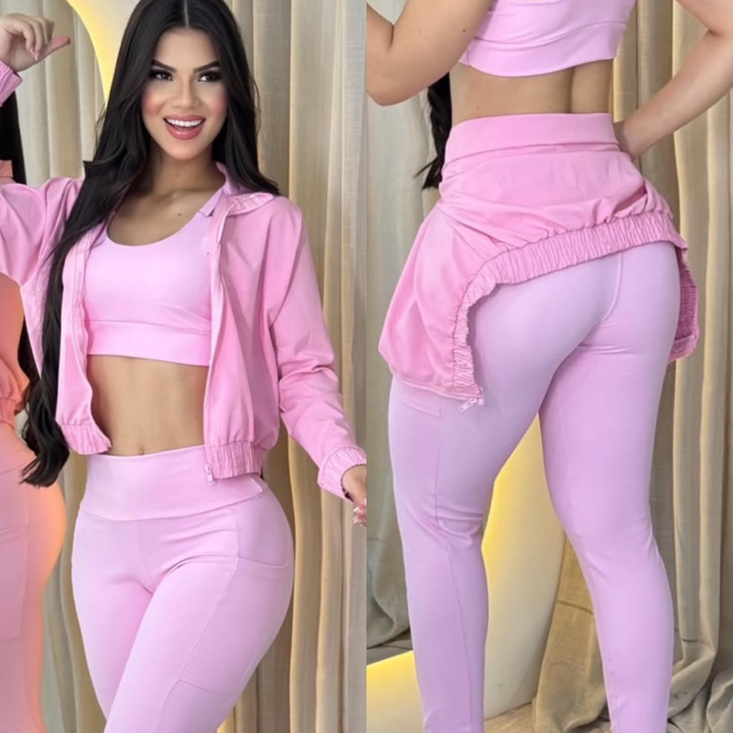 Casaco corta vento - ROSA BEBÊ