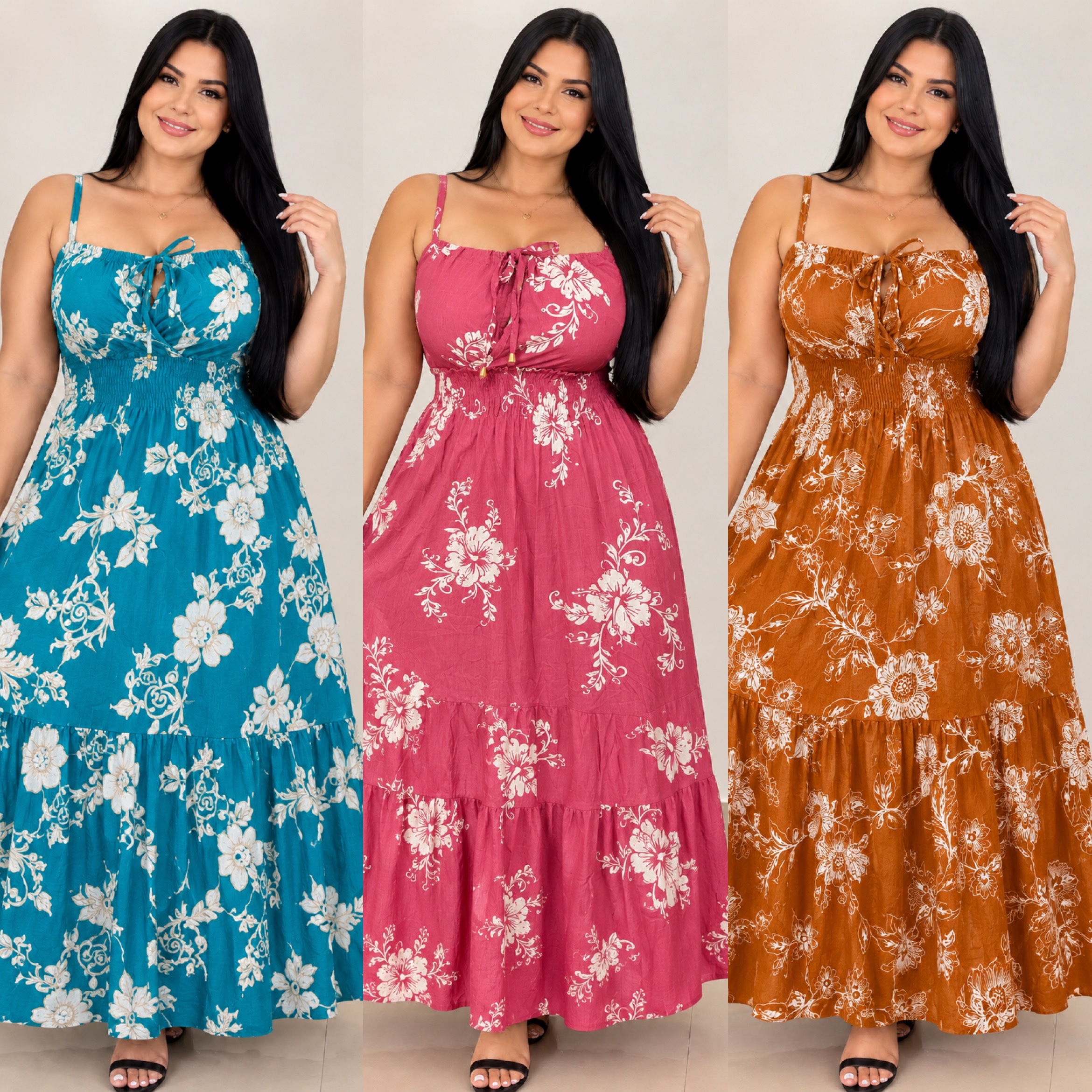VESTIDO LONGO FLORAL