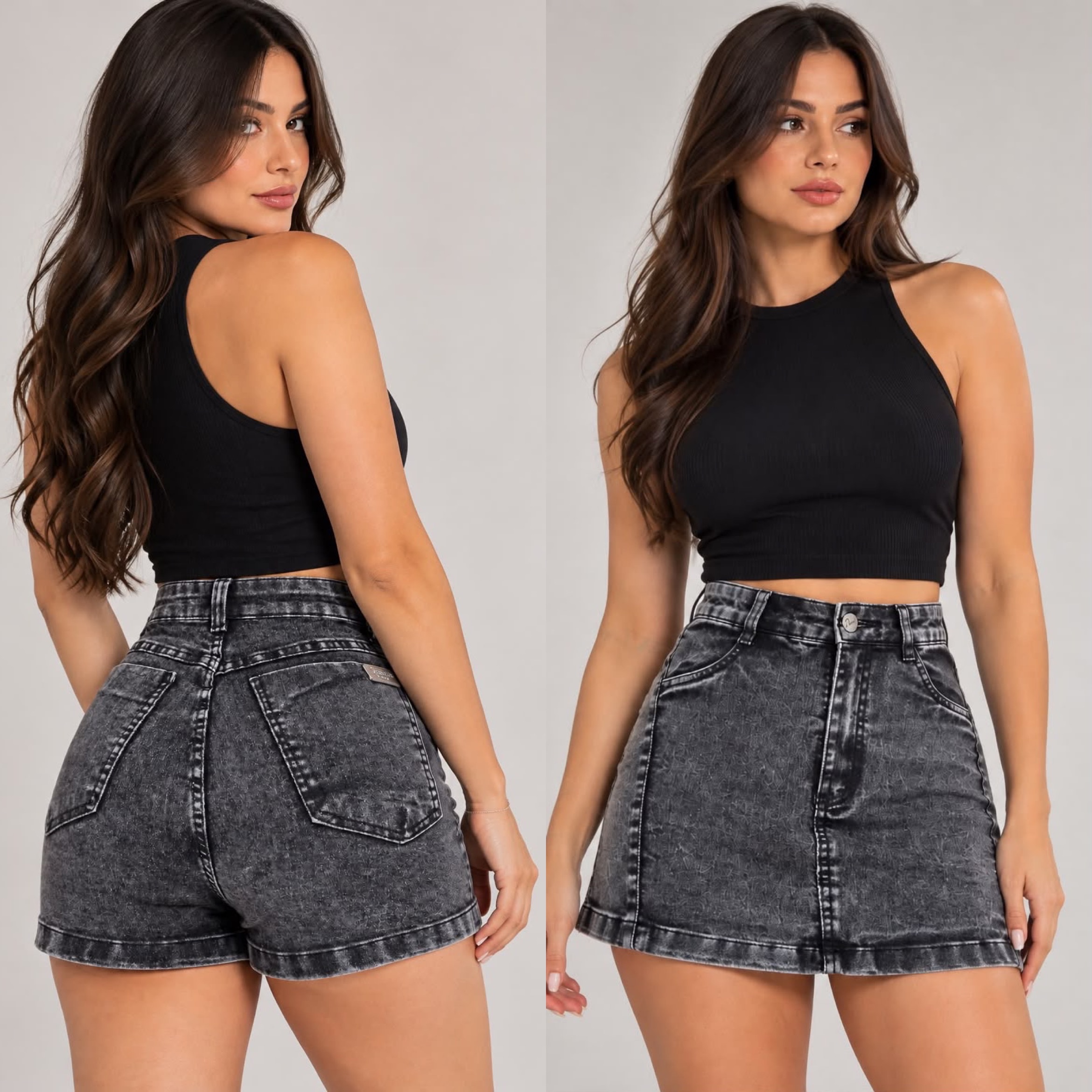 SHORT JEANS MARMORIZADO
