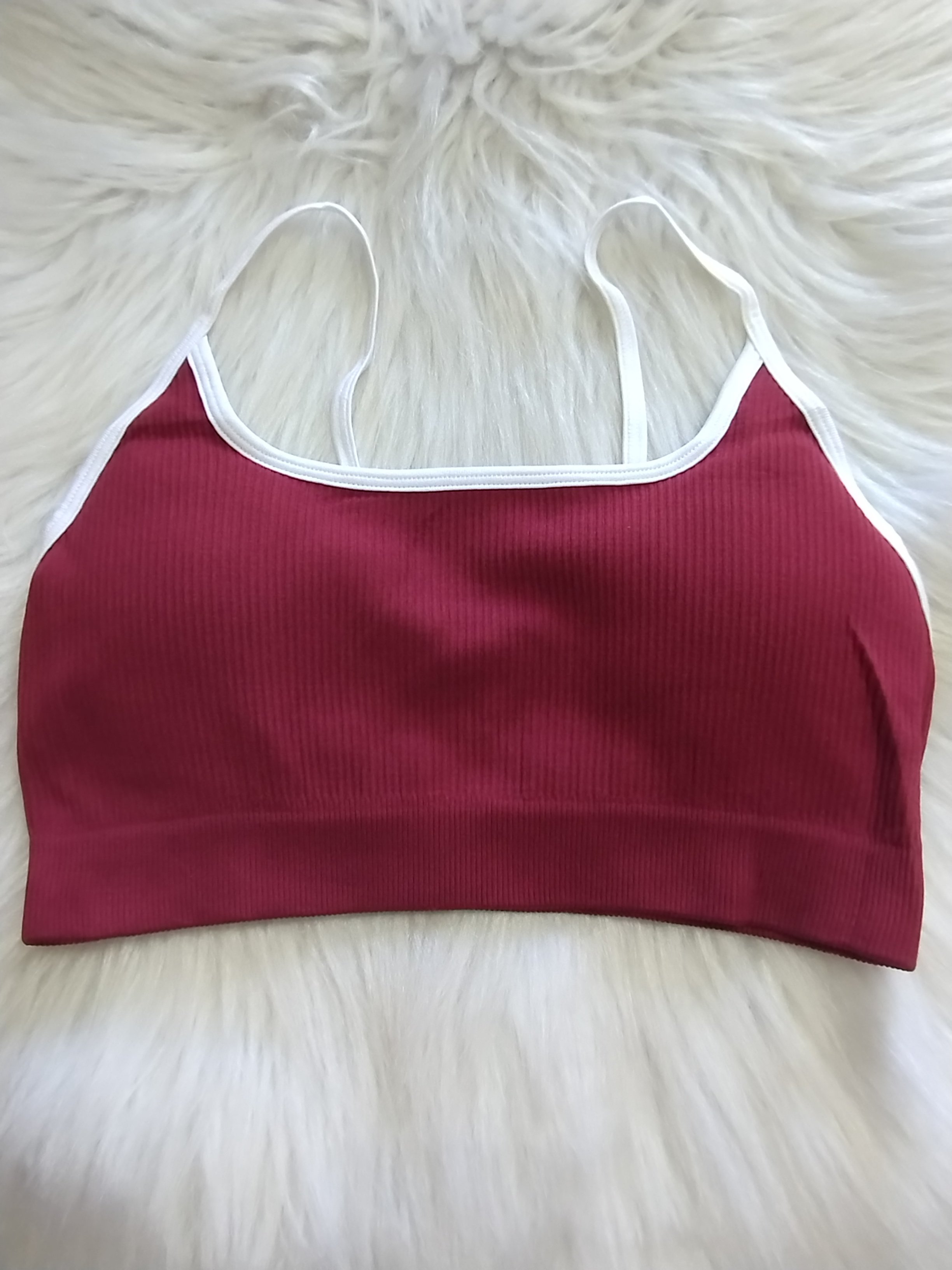 Top Fitness Canelado com Alças Finas